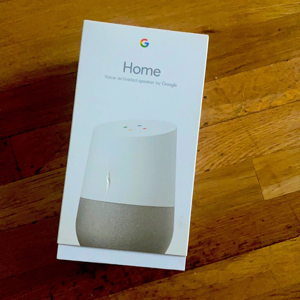 Google Home. Brand new. Never opened the box